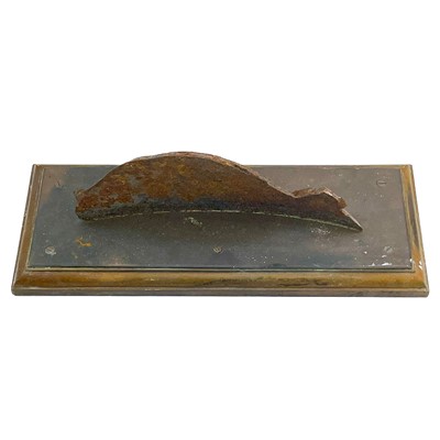 Lot 98 - A mounted Piece of a German torpedo.