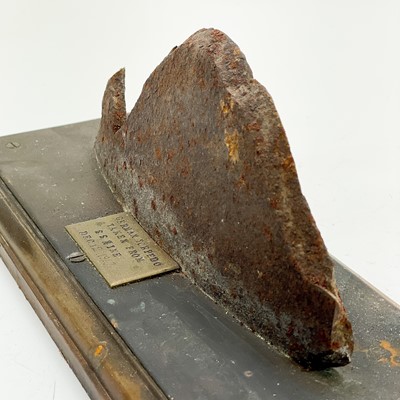 Lot 98 - A mounted Piece of a German torpedo.