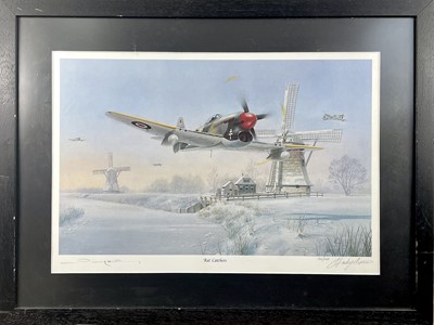 Lot 181 - Picture of a Royal Air force Typhoon aircraft signed by various pilots.