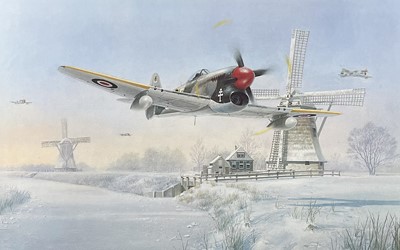 Lot 107 - A picture of the Hawker Tempest aircraft of Pierre Clostermann France ace.