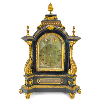 Lot 1702 - A late 19th century Benson of London ebonised bracket clock.