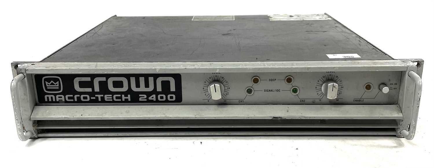 Lot 305 - Crown Macro-Tech 2400 Power Amplifier.