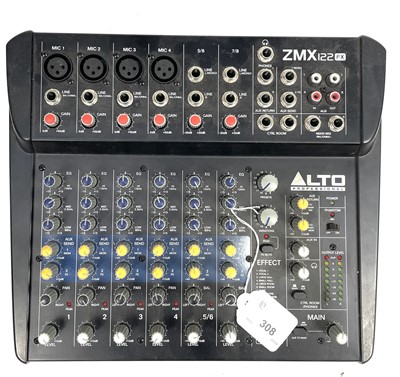 Lot 308 - Alto Zephyr ZMX122FX mixer.