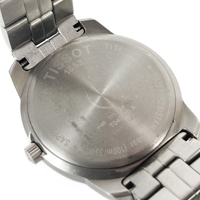 Lot 86 - A Tissot PR100 TITANIUM gentleman's quartz bracelet wristwatch.
