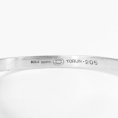 Lot 32 - A Vivianna Torun for Georg Jensen sterling silver Amazonite set pendant bracelet.