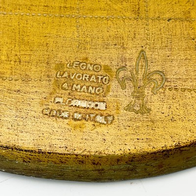 Lot 37 - A circular Barbola style easel mirror.