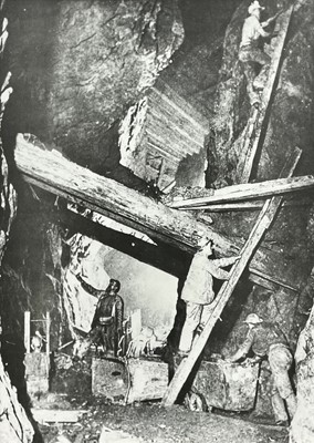 Lot 1458 - J C Burrow, five reproduction prints of black and white photographs of Cornish Tin Mines.