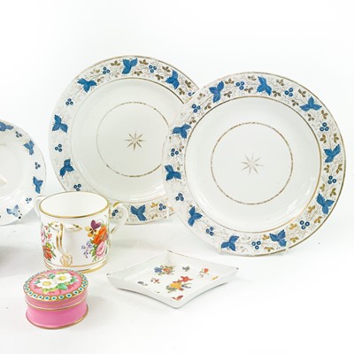 Lot 818 - A Victorian porcelain floral decorated Christening mug.