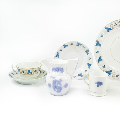 Lot 818 - A Victorian porcelain floral decorated Christening mug.