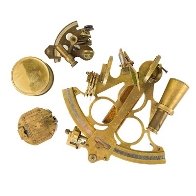 Lot 241 - A brass sextant by Stanlay London.