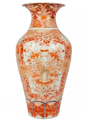 Lot 4 - A Japanese Imari porcelain floor standing vase, 19th century.