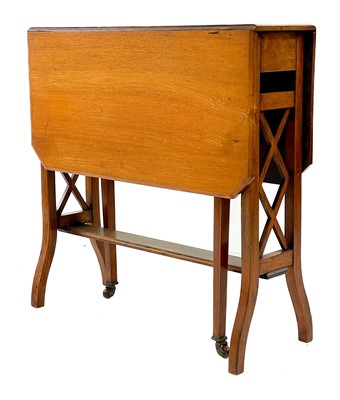 Lot 1861 - A late Victorian walnut Sutherland table.