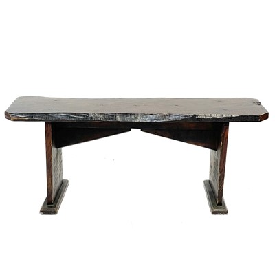 Lot 238 - A rustic elm form or bench.