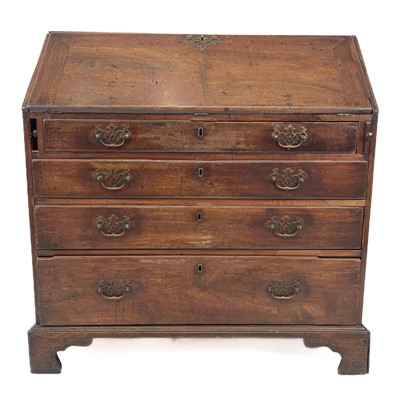 Lot 1864 - A George III mahogany bureau.