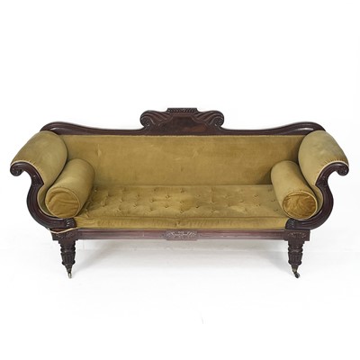 Lot 1878 - A Victorian walnut settee.