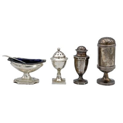 Lot 87 - A selection of silver cruets.