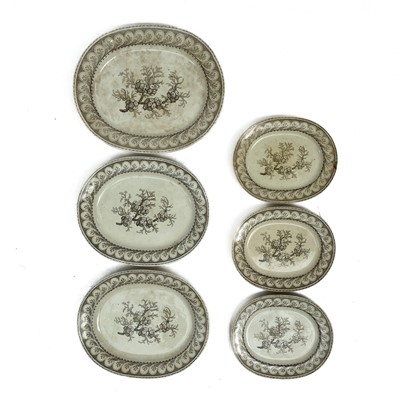 Lot 823 - A graduated set of nine Victorian meat plates.