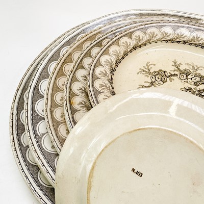 Lot 823 - A graduated set of nine Victorian meat plates.