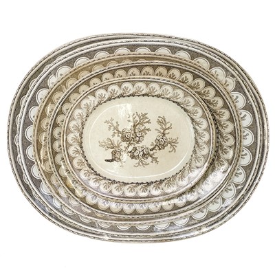 Lot 823 - A graduated set of nine Victorian meat plates.