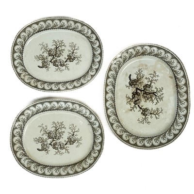 Lot 823 - A graduated set of nine Victorian meat plates.