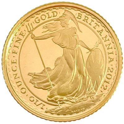 Lot 19 - Royal Mint 1/10 ounce 2012 Gold Britannia Proof Coin