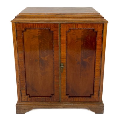 Lot 1829 - A late 19th century mahogany low cupboard.