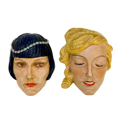 Lot 803 - A Rudolf Podany Keramos Austria terracotta face mask circa 1930.