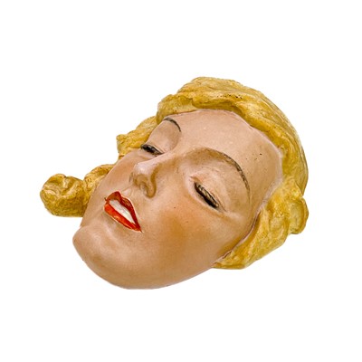 Lot 803 - A Rudolf Podany Keramos Austria terracotta face mask circa 1930.