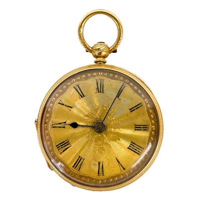 Lot 23 - A Victorian 18ct gold lady's full hunter key wind pocket watch by J. W. Benson.