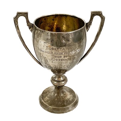 Lot 161 - A George V silver twin handled trophy cup.