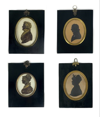 Lot 21 - Four 19th century silhouettes.