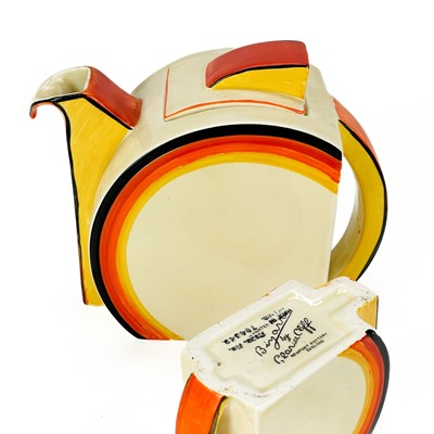 Lot 502 - Clarice Cliff Banded ware tea for two Stamford pattern.