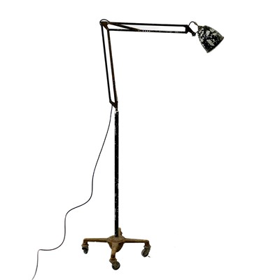 Lot 239 - A large Herbert Terry Anglepoise lamp on castor wheels.