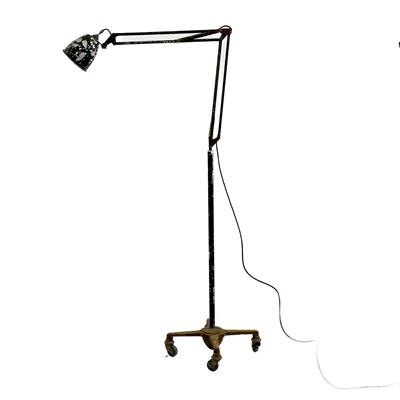 Lot 239 - A large Herbert Terry Anglepoise lamp on castor wheels.