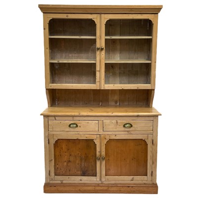 Lot 71 - A Victorian pine dresser.