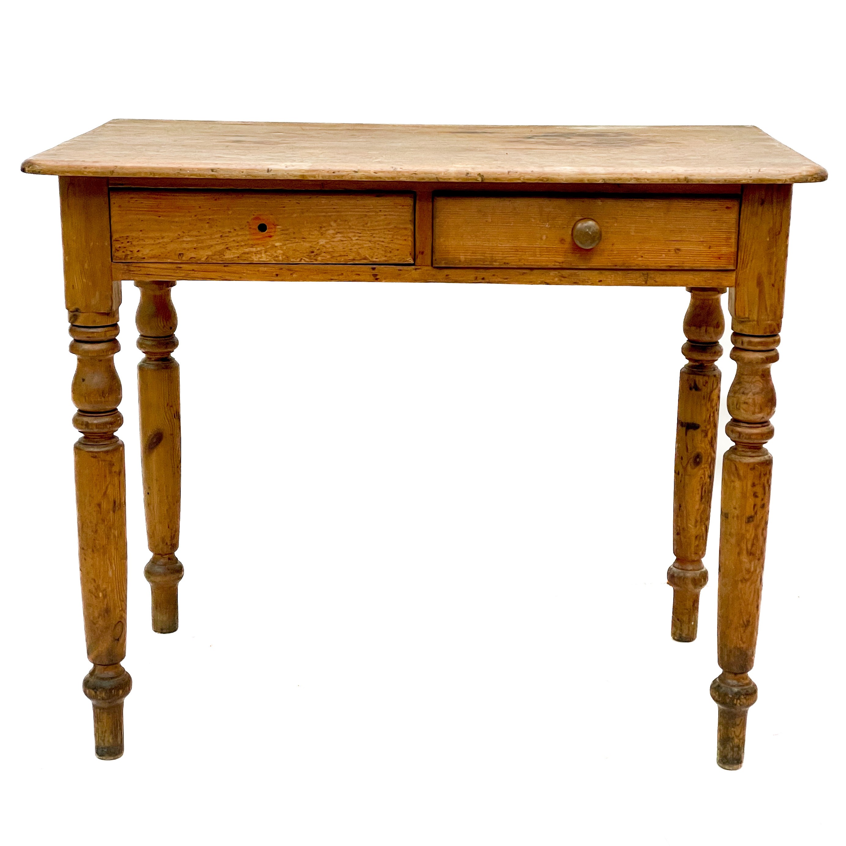 Lot 85 A Victorian pine side table.