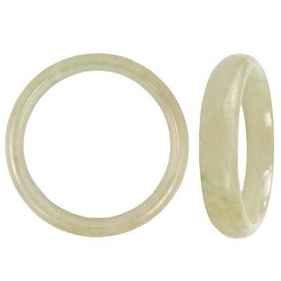 Lot 449 - A Chinese celadon jade bangle.