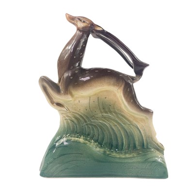 Lot 802 - A Susie Cooper leaping deer centrepiece figure.