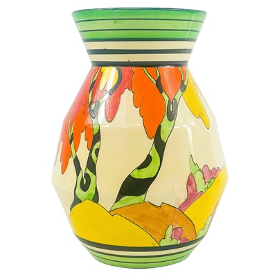 Lot 507 - A Clarice Cliff Honolulu pattern vase.