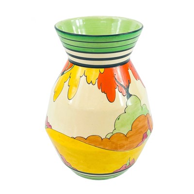 Lot 507 - A Clarice Cliff Honolulu pattern vase.