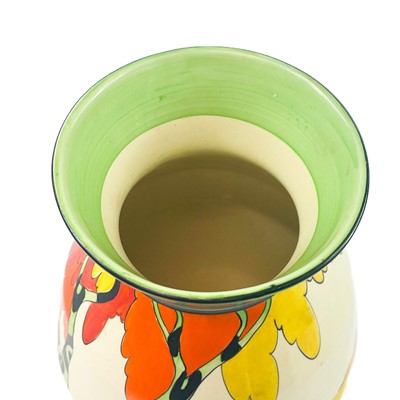 Lot 507 - A Clarice Cliff Honolulu pattern vase.