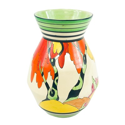 Lot 507 - A Clarice Cliff Honolulu pattern vase.