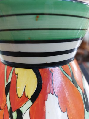 Lot 507 - A Clarice Cliff Honolulu pattern vase.