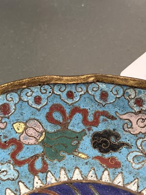 Lot 156 - A Chinese cloisonne dish, 18th century.