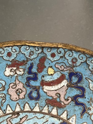 Lot 156 - A Chinese cloisonne dish, 18th century.