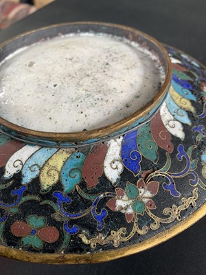 Lot 157 - A Chinese cloisonne dish, 18th century