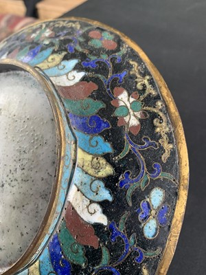 Lot 157 - A Chinese cloisonne dish, 18th century