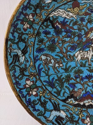 Lot 157 - A Chinese cloisonne dish, 18th century