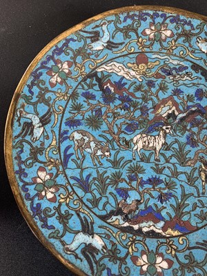 Lot 157 - A Chinese cloisonne dish, 18th century