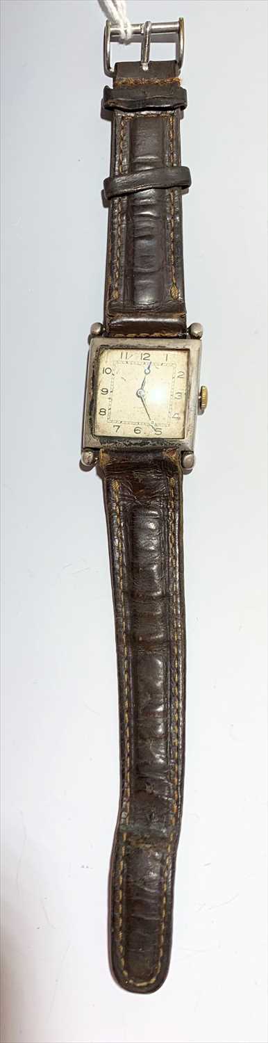 Lot 2615 - A square faced gentleman's Rolex wristwatch,...